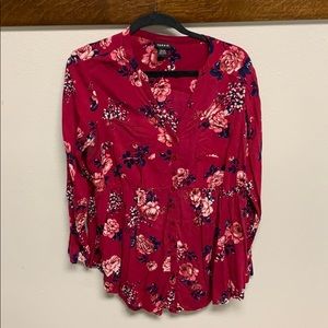 Long sleeved flower blouse